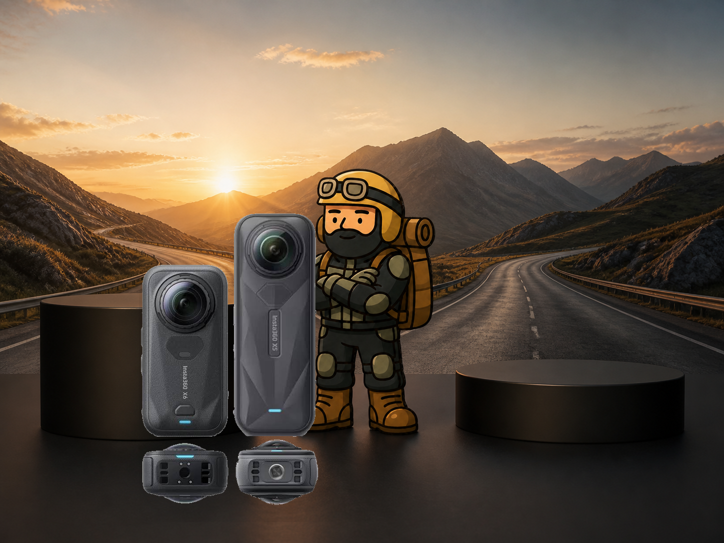 Comparación fotográfica real de la Insta360 X6 y la Insta360 X5 junto a Varnercito
